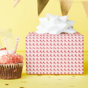 Rote Liebesherzen und Pfeil   Geschenkpapier