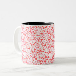 Rote Liebesherzen – Valentinskollektion Zweifarbige Tasse