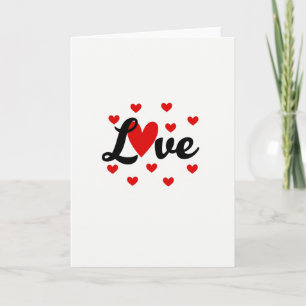 Rote Liebesherzen Valentinstagskarte Karte