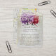 Rote Lila Herz-Leaf Tree Hochzeitungs-Info-Cards Visitenkarte (Vorderseite/Rückseite Beispiel)