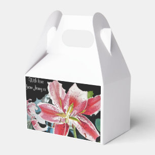 Rote Lilien-Blumentee-Party-Cake-Geschenkbox Geschenkschachtel