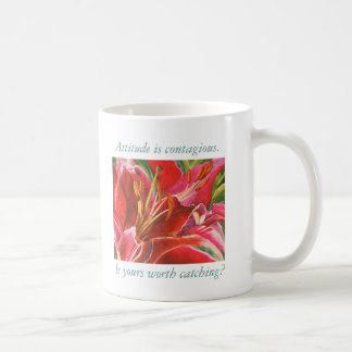 Rote Lilien-Haltungs-Ermutigungs-Tasse Kaffeetasse