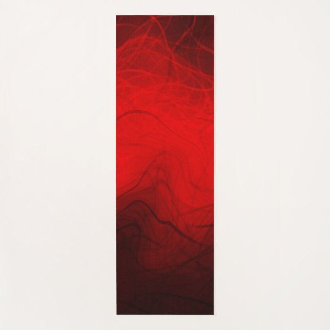 Rote lineare Waves - Yoga Mat Yogamatte (Vorderseite)