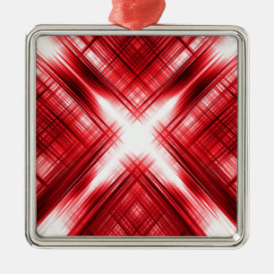 Rote Linien Ornament Aus Metall