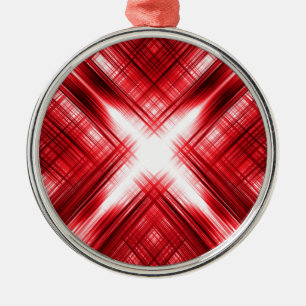 Rote Linien Ornament Aus Metall