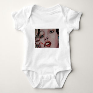 Rote Lippen Baby Strampler