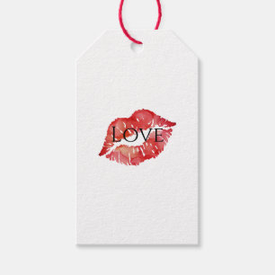 Rote Lippen Flirtender Kuss Liebe XOXO Geschenkanhänger