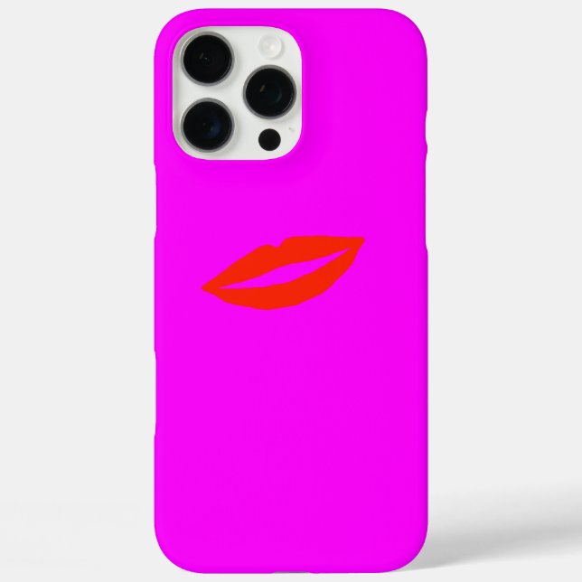 Rote Lippen iPhone 16 Pro Max Hülle (Rückseite)