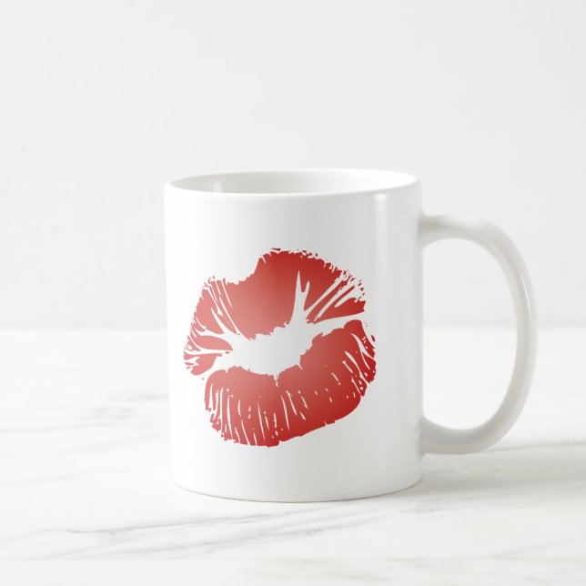 Rote Lippen Kaffeetasse (Rechts)