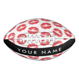 Rote Lippen, Kuss, Lipstick, Ihr Name, Personalisi Football