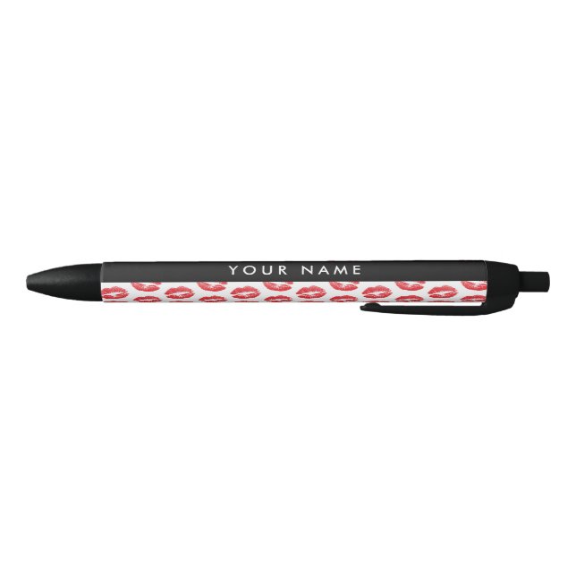 Rote Lippen, Kuss, Lipstick, Ihr Name, Personalisi Kugelschreiber (Unterseite)