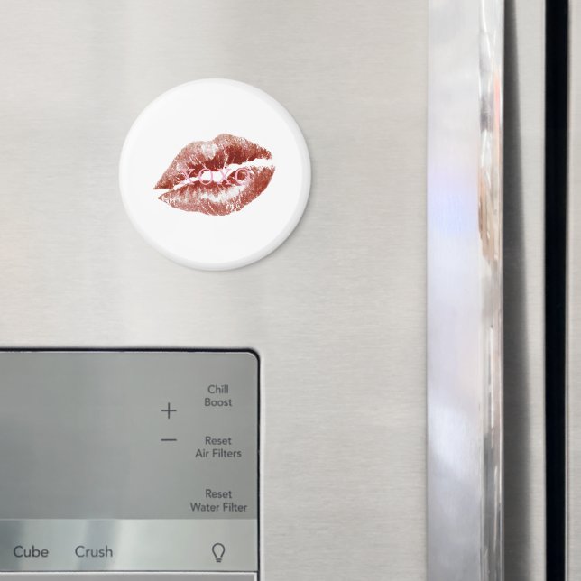 Rote Lippen küssen XOXO  Magnet (In Situ (Kühlschrank))