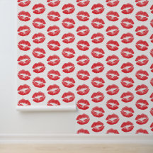 Rote Lippen, Lippenmuster, Roter Lippenstift, Kuss