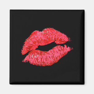 Rote Lippen Lippenstift Kuss Magnet