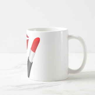 Rote Lippen M.U.A. 11-Unze-klassische weiße Tasse