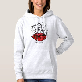Rote Lippen Makeup Künstlername Hoodie