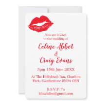 Rote Lippen Niedlich Moderne Hochzeit