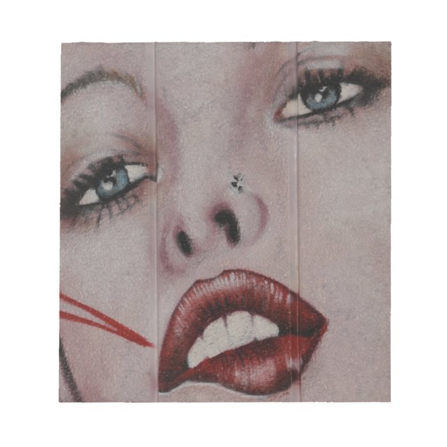 Rote Lippen Notizblock (Vorderseite)