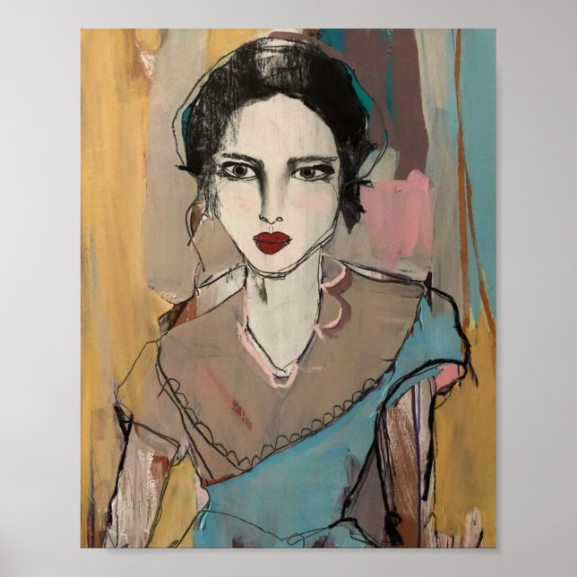 Rote Lippen Poster (Vorne)