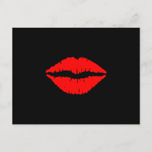 Rote Lippen Postkarte