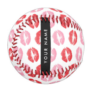 Rote Lippen, rosa Lippen, Kuss, Ihr Name, personal Baseball