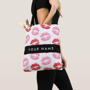 Rote Lippen, rosa Lippen, Kuss, Ihr Name, personal Tasche
