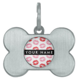 Rote Lippen, rosa Lippen, Kuss, Ihr Name, personal Tiermarke