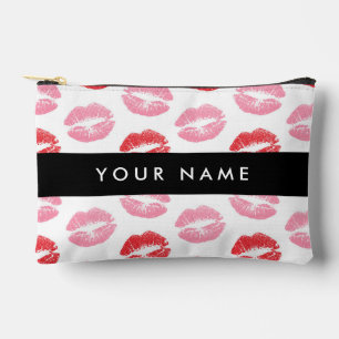 Rote Lippen, rosa Lippen, Kuss, Ihr Name, personal Zubehörtasche