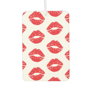 Rote Lippen, roter Lippenstift, Kuss, Lippenmuster Autolufterfrischer