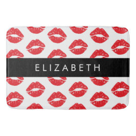 Rote Lippen, roter Lippenstift, Lippenmuster, Ihr  Badematte
