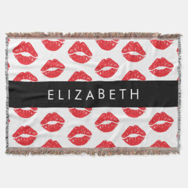 Rote Lippen, roter Lippenstift, Lippenmuster, Ihr  Decke