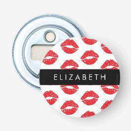 Rote Lippen, roter Lippenstift, Lippenmuster, Ihr  Flaschenöffner