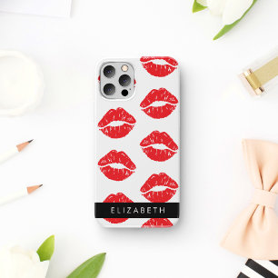 Rote Lippen, roter Lippenstift, Lippenmuster, Ihr  iPhone 16 Hülle