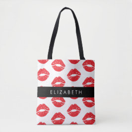 Rote Lippen, roter Lippenstift, Lippenmuster, Ihr  Tasche