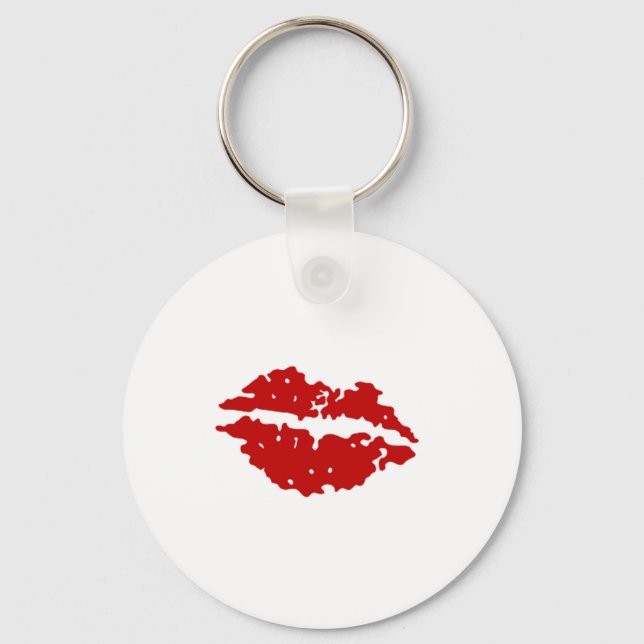 Rote Lippen Schlüsselanhänger (Vorderseite)