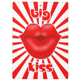 Rote Lippen Sonnenstrahlen Kuss Klemmbrett