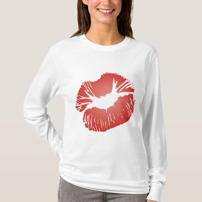 Rote Lippen T-Shirt (Vorderseite)