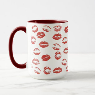 Rote Lippen Tasse