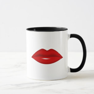 Rote Lippen Tasse