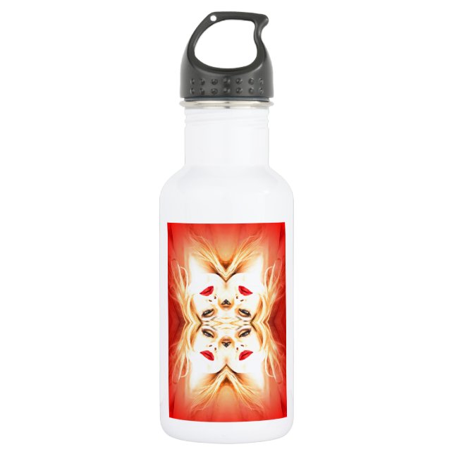 Rote Lippen Trinkflasche (Vorderseite)
