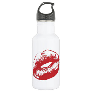 Rote Lippen Trinkflasche