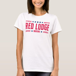 ROTE LODGE MONTANA - Sterne & Streifen T-Shirt