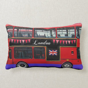 Rote Londoner Doppeldeckerbus Lendenkissen