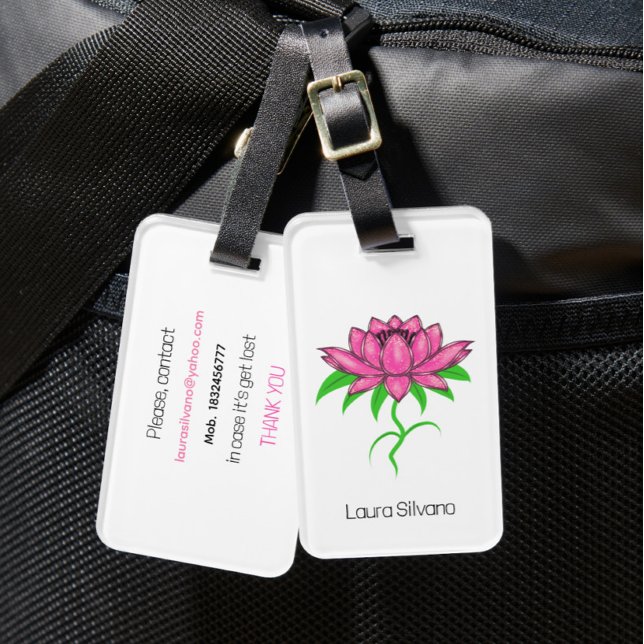 Rote Lotusblume  Gepäckanhänger (Von Creator hochgeladen)