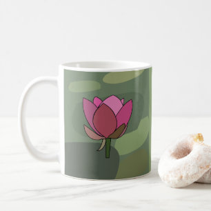 Rote Lotusblume Kaffeetasse