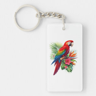 Rote Maca tropische Blüte Schlüsselanhänger