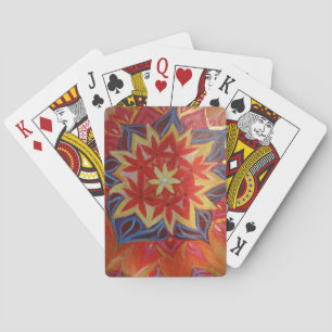 Rote Mandala-Klassische Spielkarten