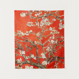 Rote Mandelblüten Vincent Van Gogh Wandteppich