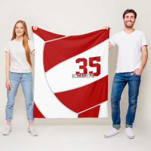 Rote Mannschaft Farben grandiosen Volleyball Fleecedecke