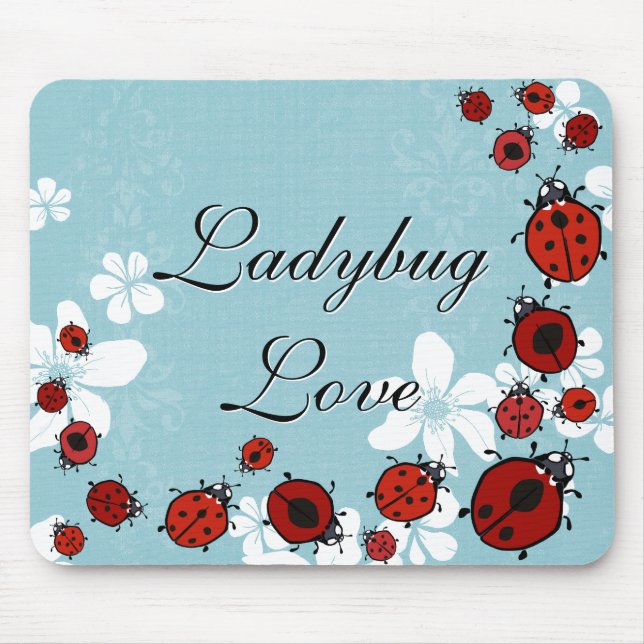 Rote Marienkäfer Mousepad (Vorne)